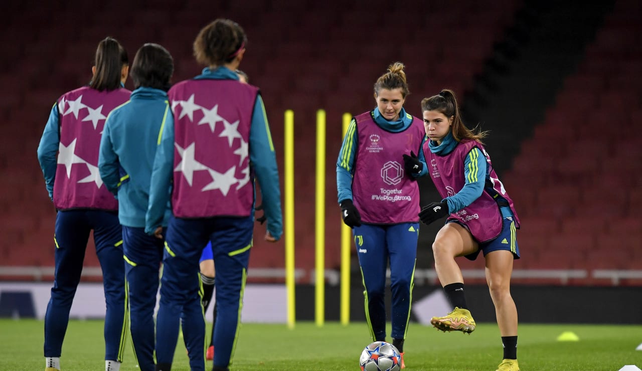 Allenamento Juventus Women all'Emirates Stadium11