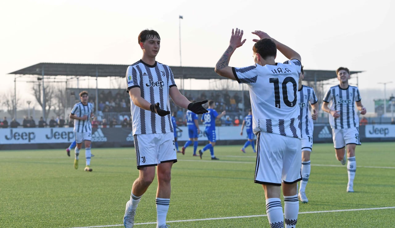 Juventus Under 19, l'esultanza di Hasa