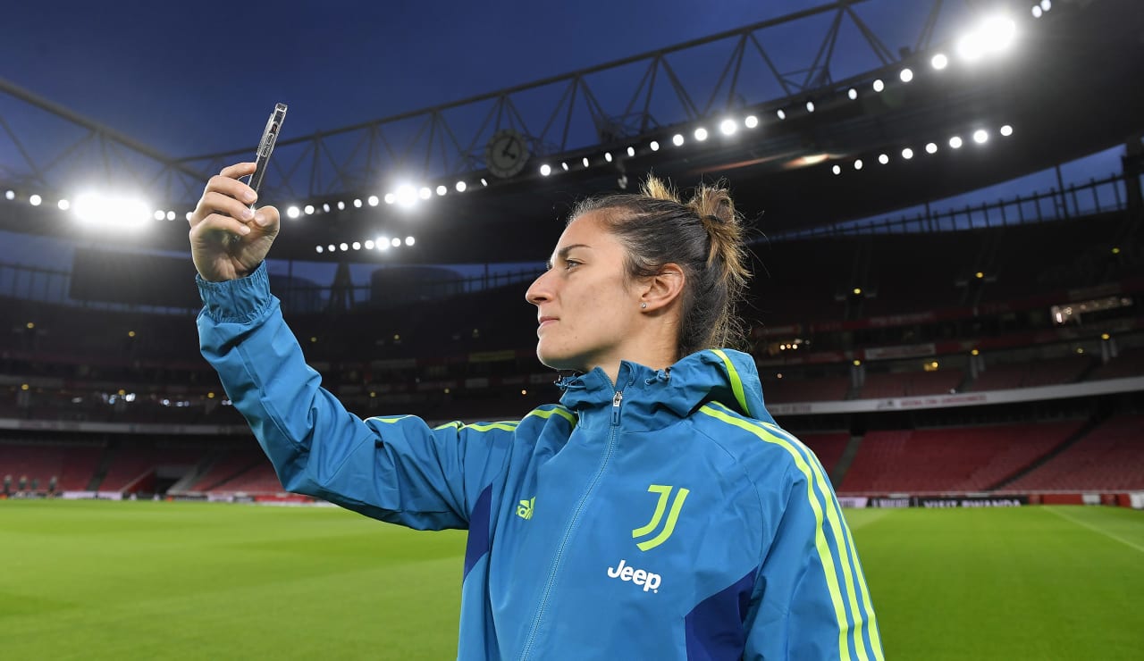 Martina Lenzini all'Emirates Stadium