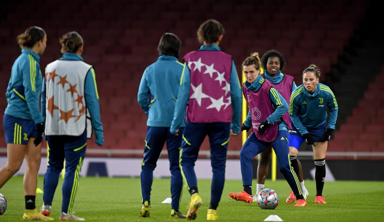 Allenamento Juventus Women all'Emirates Stadium12