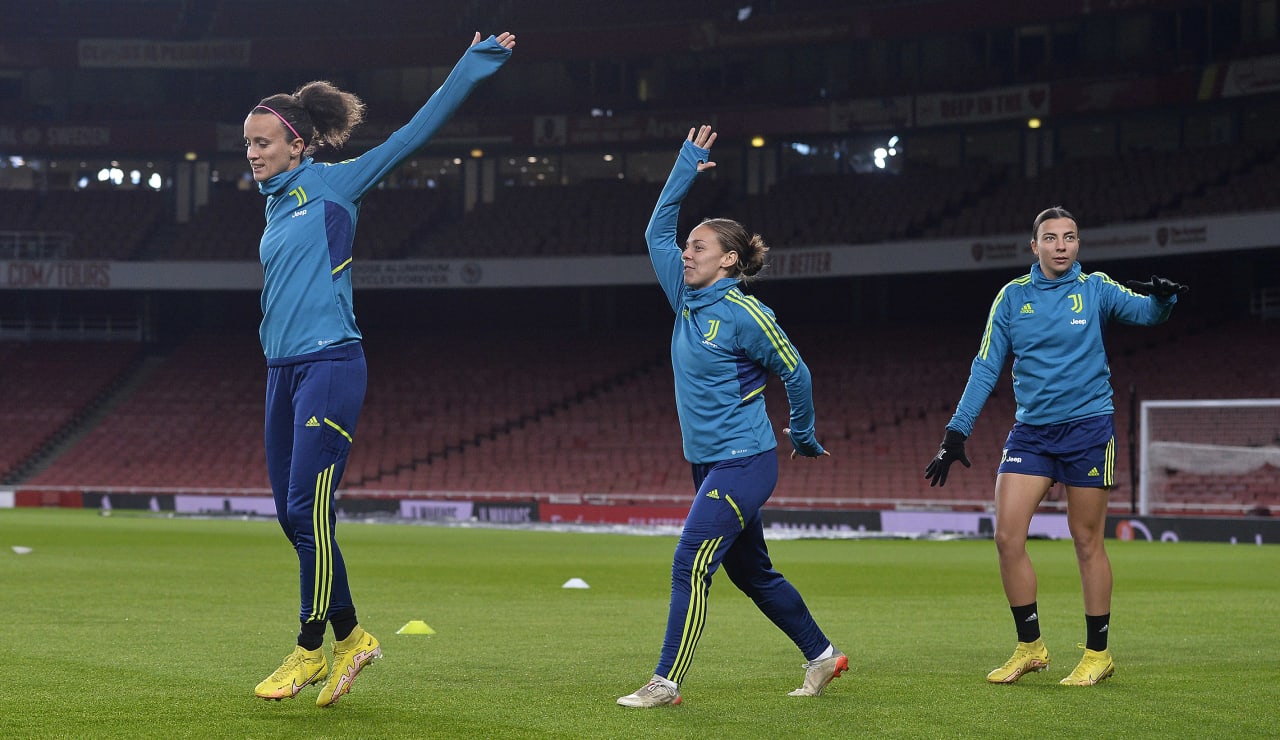 Allenamento Juventus Women all'Emirates Stadium21