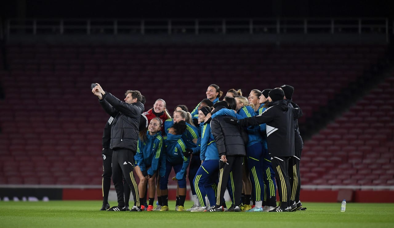 Allenamento Juventus Women all'Emirates Stadium2