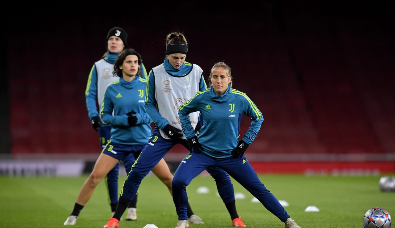 Allenamento Juventus Women all'Emirates Stadium4
