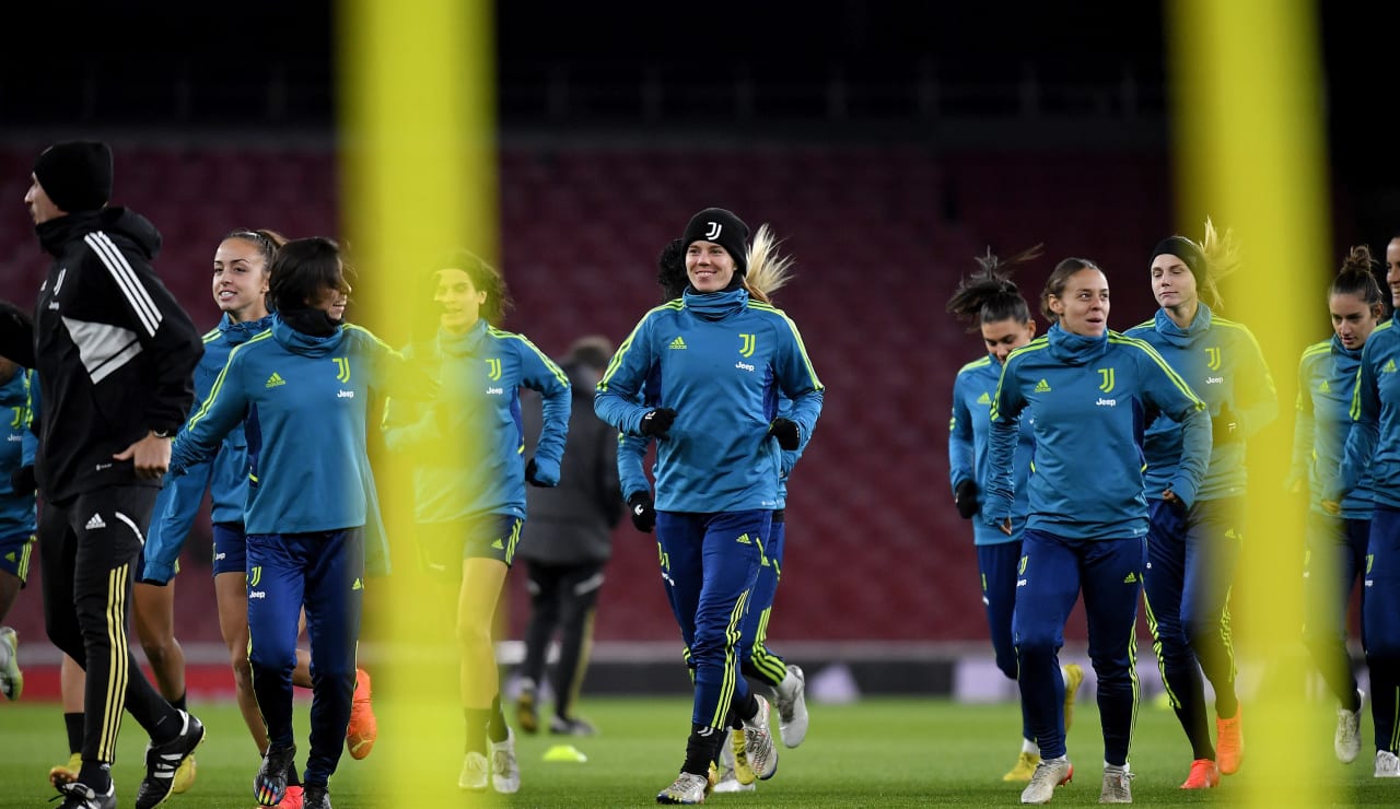 Allenamento Juventus Women all'Emirates Stadium3