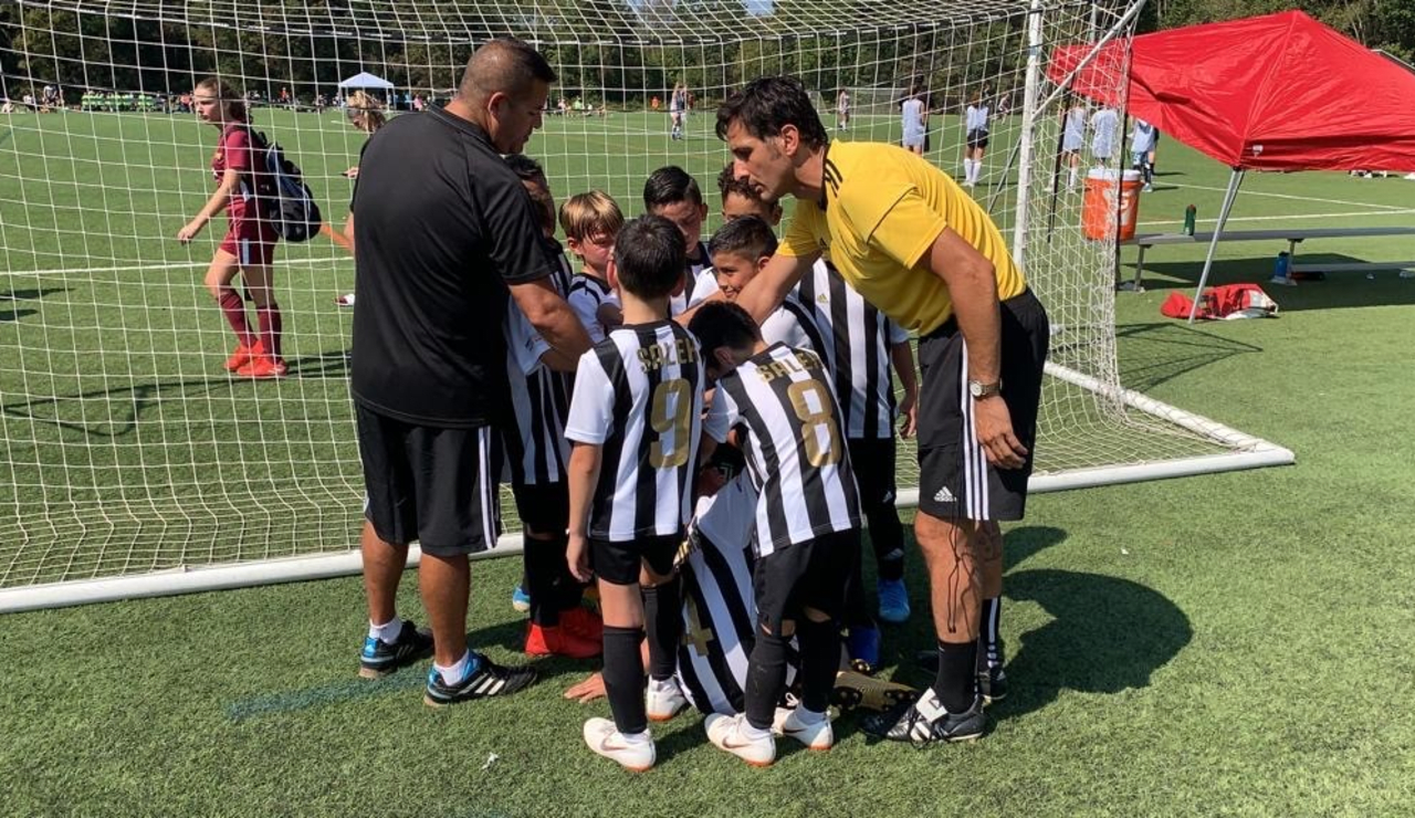 U10B Academy huddle