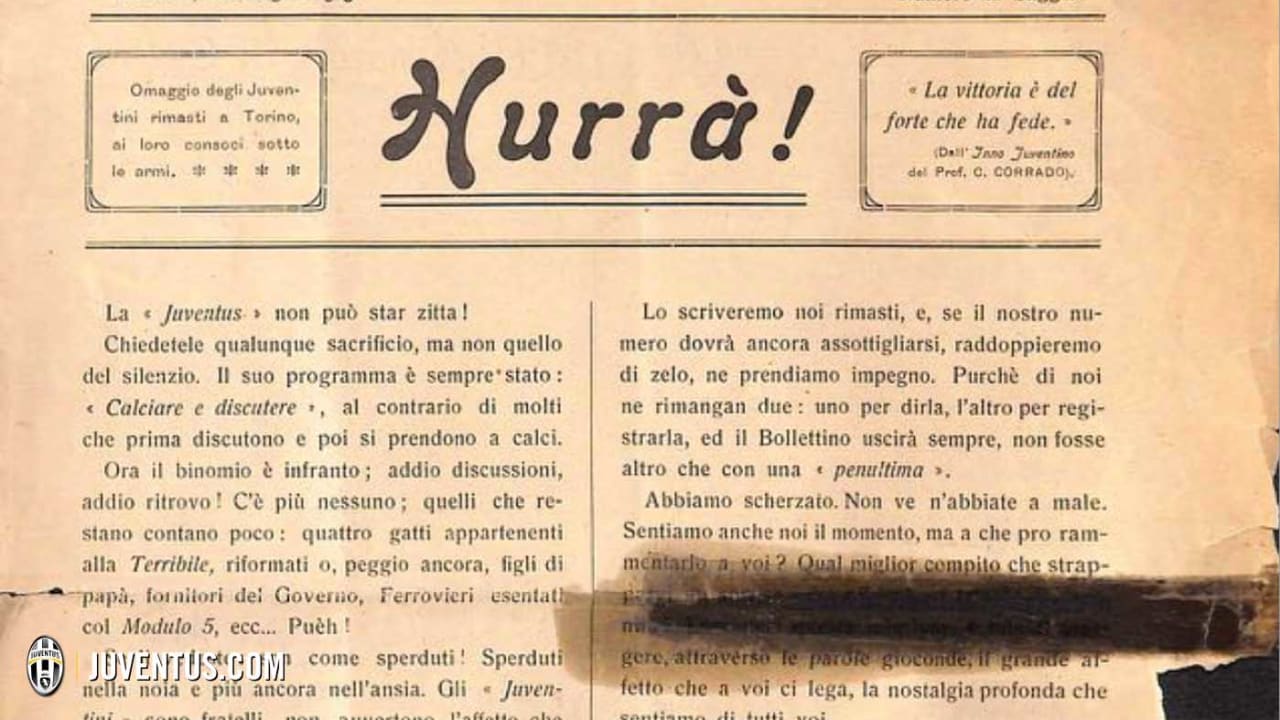 Hurrà Juventus born 101 years ago - Juventus