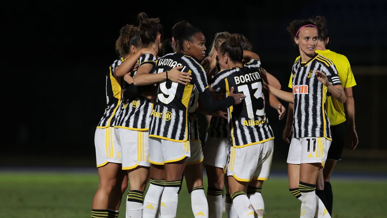 L'esultanza delle Juventus Women