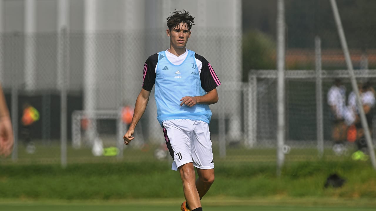 Jacopo Scarpetta in allenamento a Vinovo