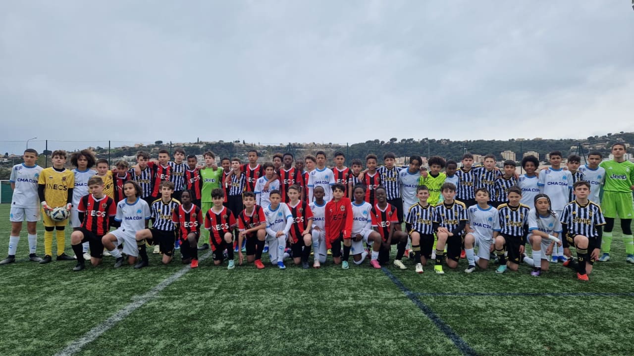 L'Under 13 di Massimiliano Marchio con le due Under 13 di Marsiglia e Nizza