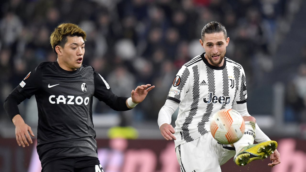 Juve-Freiburg 2022-23 Europa League Rabiot & Doan