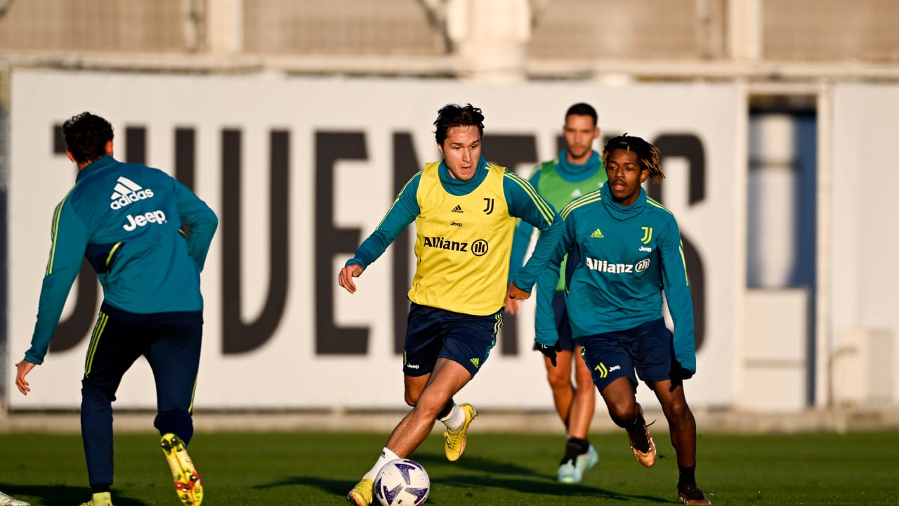 Federico Chiesa in allenamento