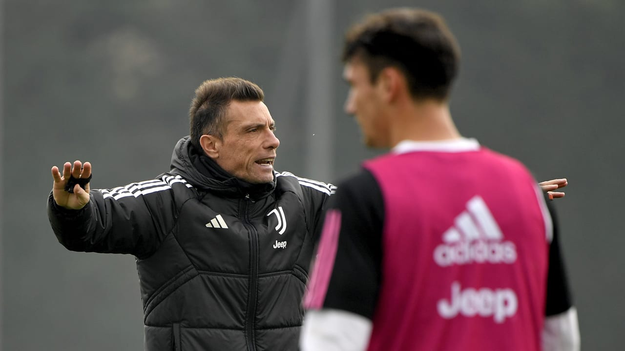 Massimo Brambilla in allenamento a Vinovo giovedì 22 febbraio 2024