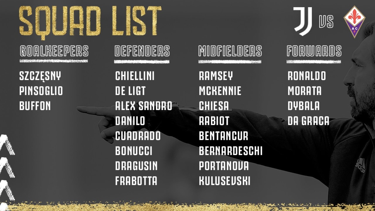 لیست بازیکنان برای بازی با فیورنتینا