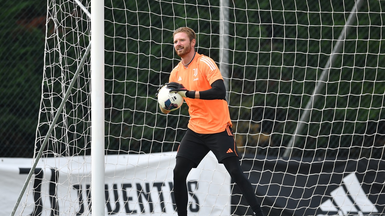 Stefano Gori in allenamento con la Juventus Next Gen