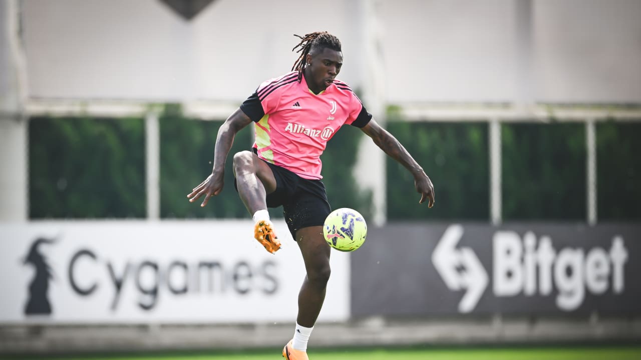 Moise Kean in allenamento