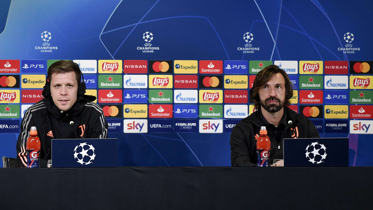 conferenza stampa pirlo szczesny juve ferencvaros1 