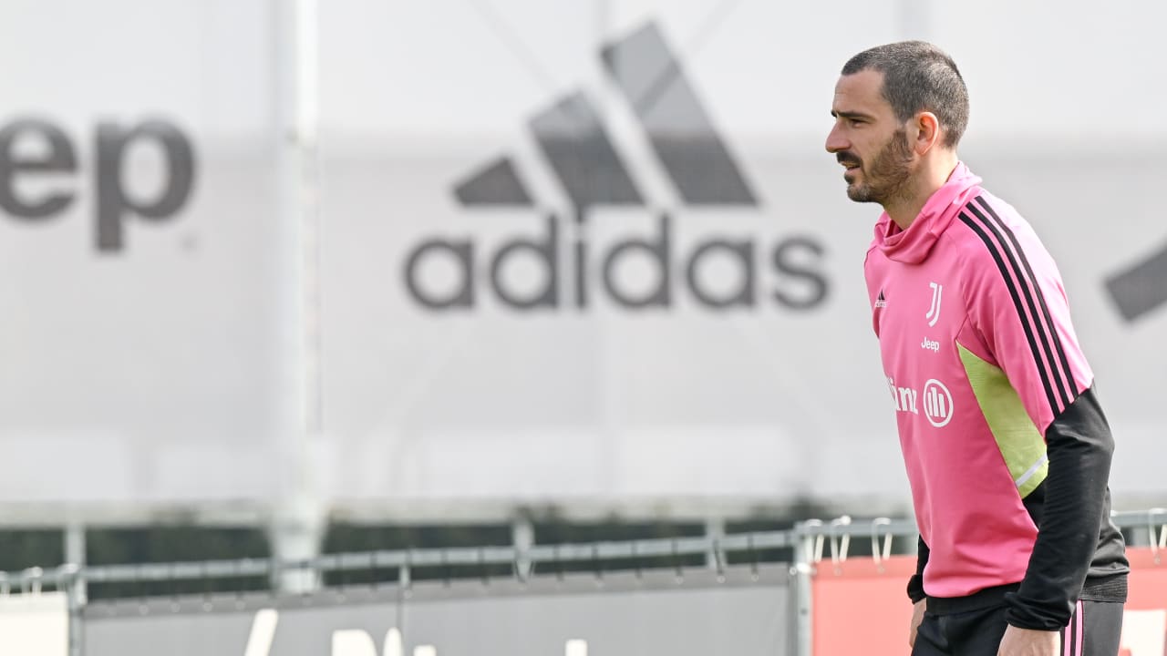 Leonardo Bonucci in allenamento al Training Center