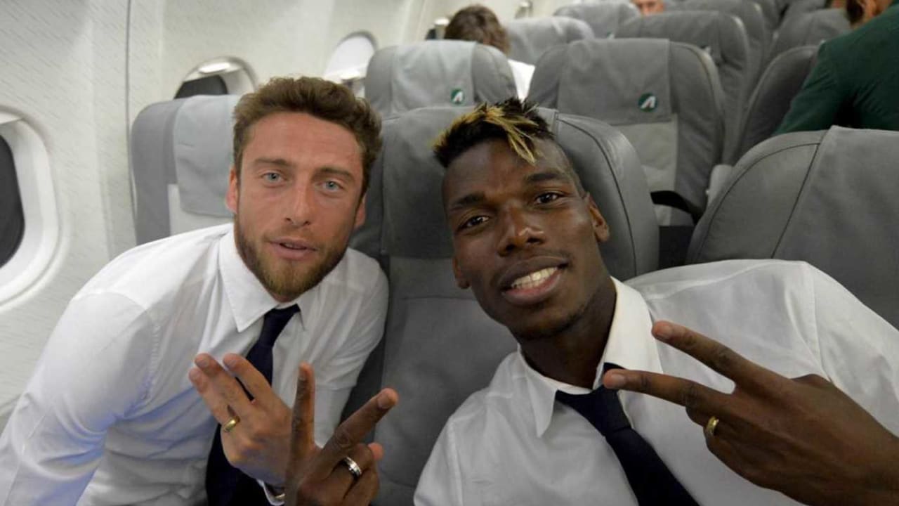 marchisio pogba real madrid aereo ritorno 