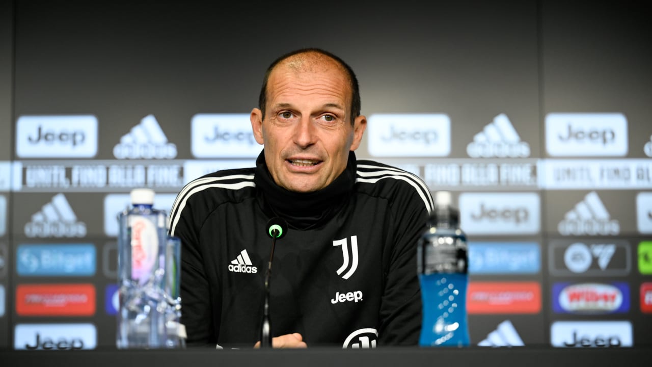 Massimiliano Allegri in conferenza stampa all'Allianz Stadium