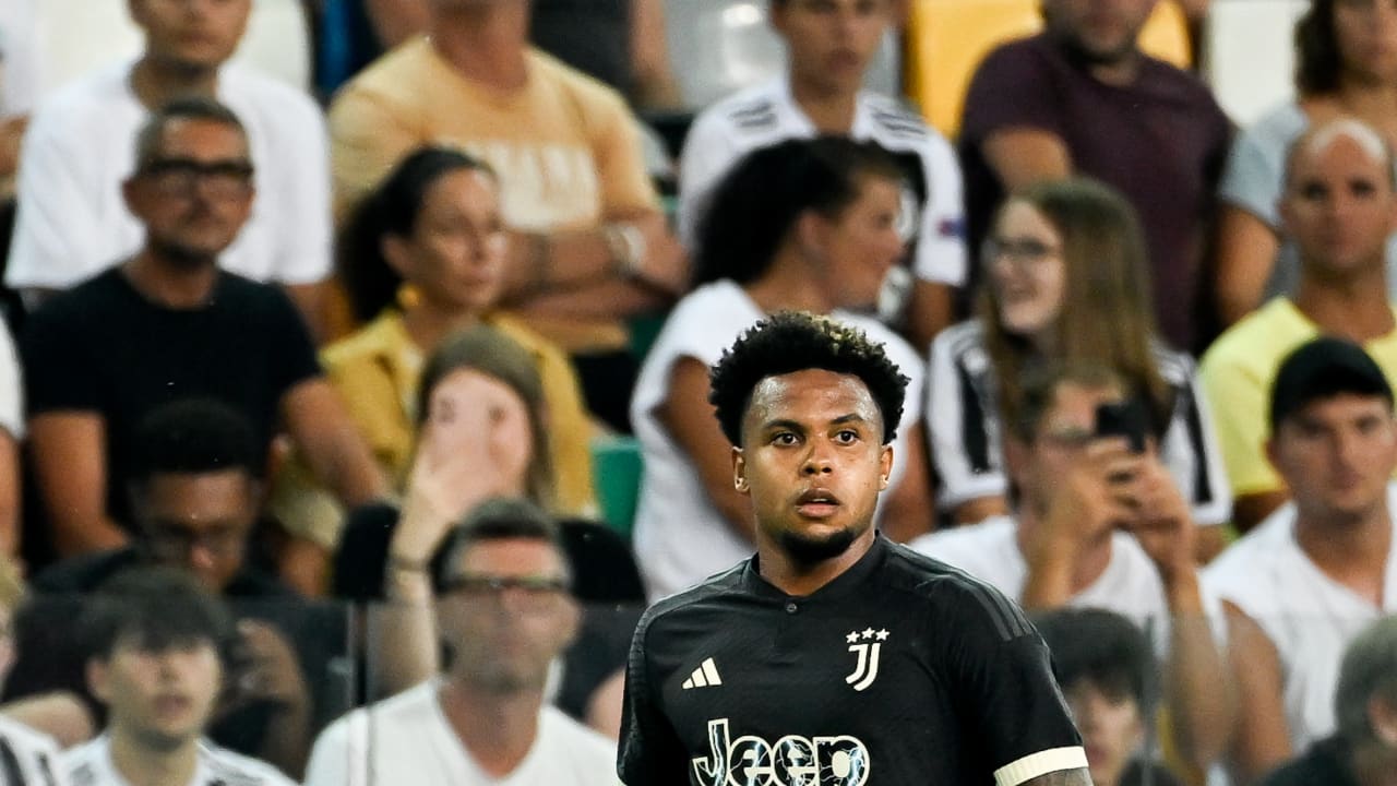 Weston McKennie in campo in udinese-juve