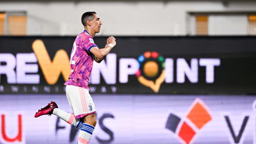 L'esultanza di Angel Di Maria