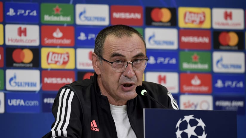 SARRI CONFERENZA JUVENTUS LIONE UCL