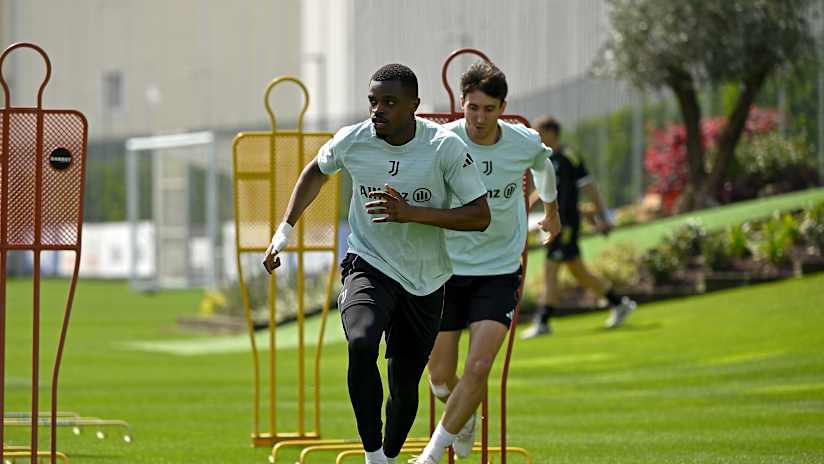 Juventus training before the match against Bologna