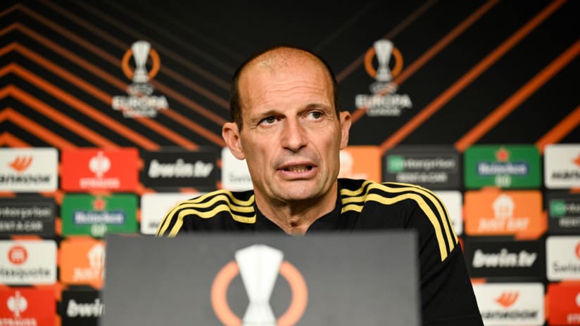 Massimiliano Allegri in conferenza stampa alla vigilia di Juventus - Sporting CP