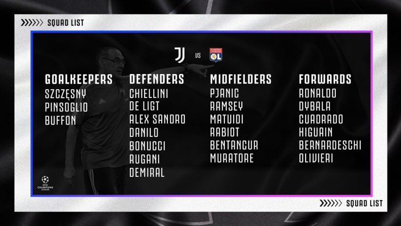 squad list champions league