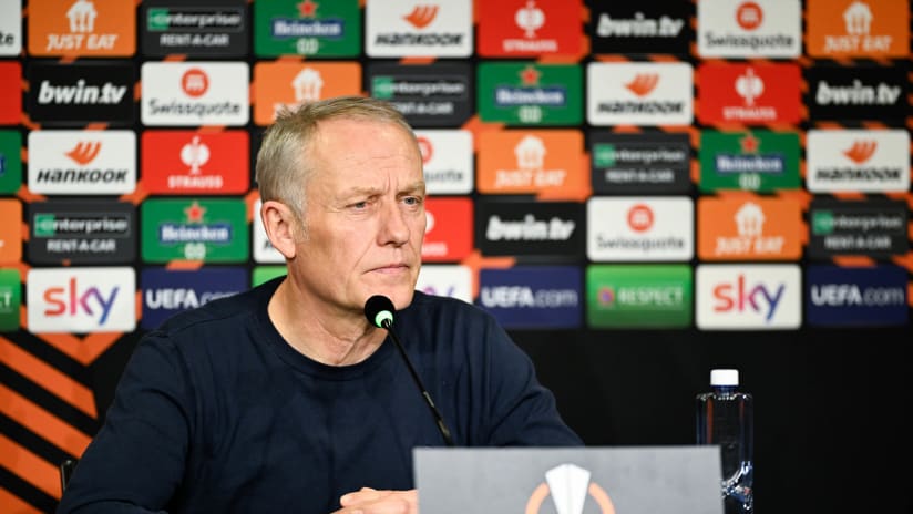 Christian Streich in conferenza