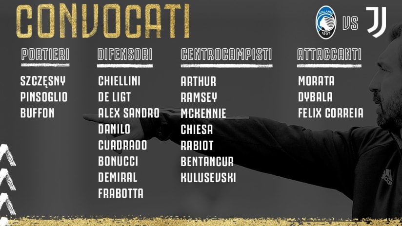 convocati atalanta juve ita