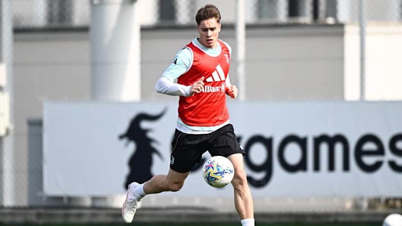 Juventus training before the match against Pisa
