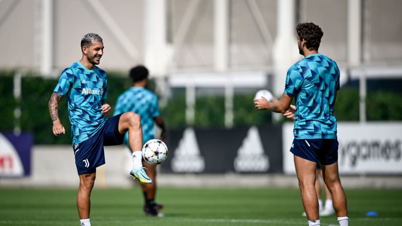 L'allenamento alla vigilia di PSG - Juventus