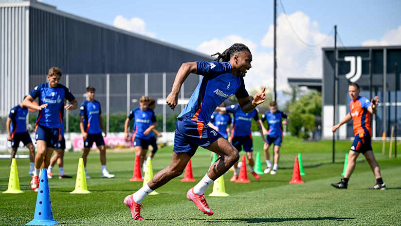 Juventus training ahead of Bologna clash