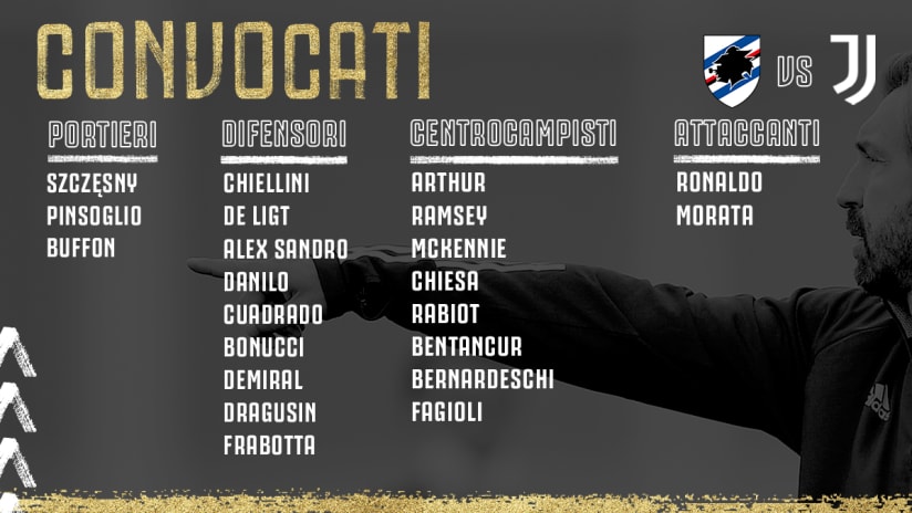 convocati samp juve