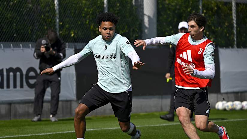 Juventus training before the match against Sassuolo