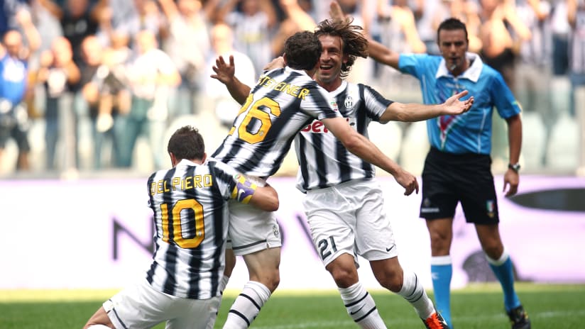 Pirlo Lichtsteiner Del Piero Juve-Parma