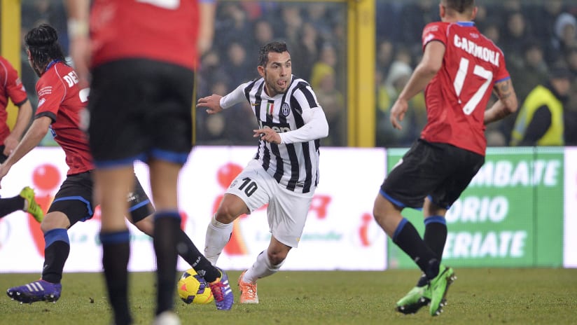 Protagonisti | Atalanta-Juventus: Carlos Tevez, 3 gol in 2 partite