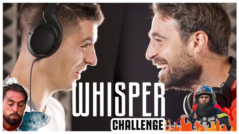 Alvaro Morata and Carlo Pinsoglio take on the Whisper Challenge!
