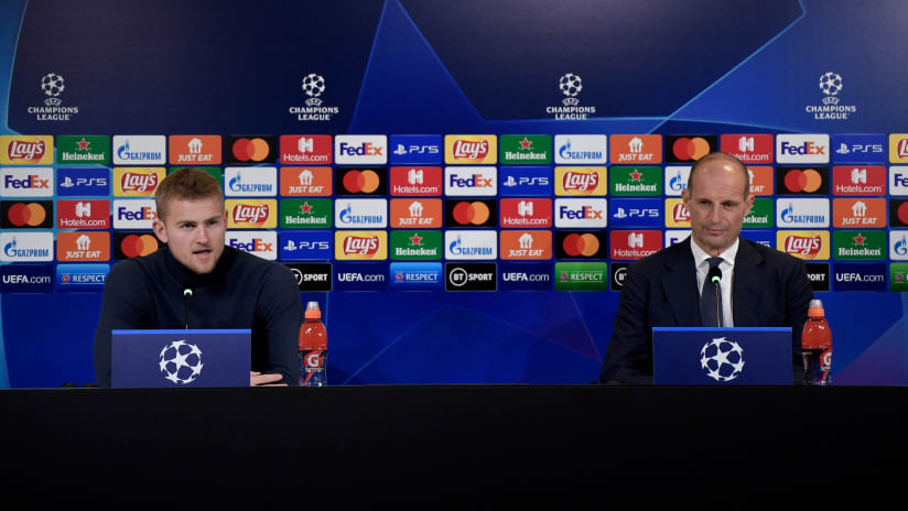 Conferenza stampa | Allegri e de Ligt presentano Chelsea - Juventus