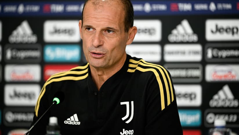 Mister Allegri presenta Juventus - Inter