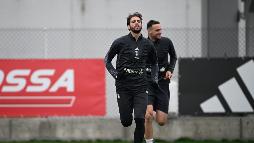 Training towards Juve-Frosinone