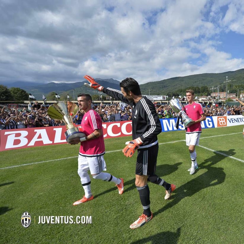 Trophies paraded at Villar Perosa