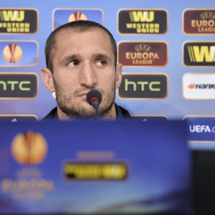 #JuveBenfica, la conferenza stampa di Chiellini - Chiellini's press conference