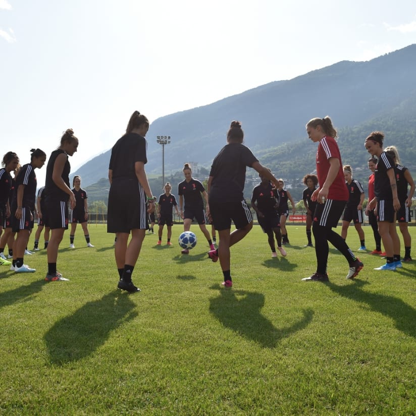 Juventus Women, l'allenamento del 2 agosto ad Aymavilles