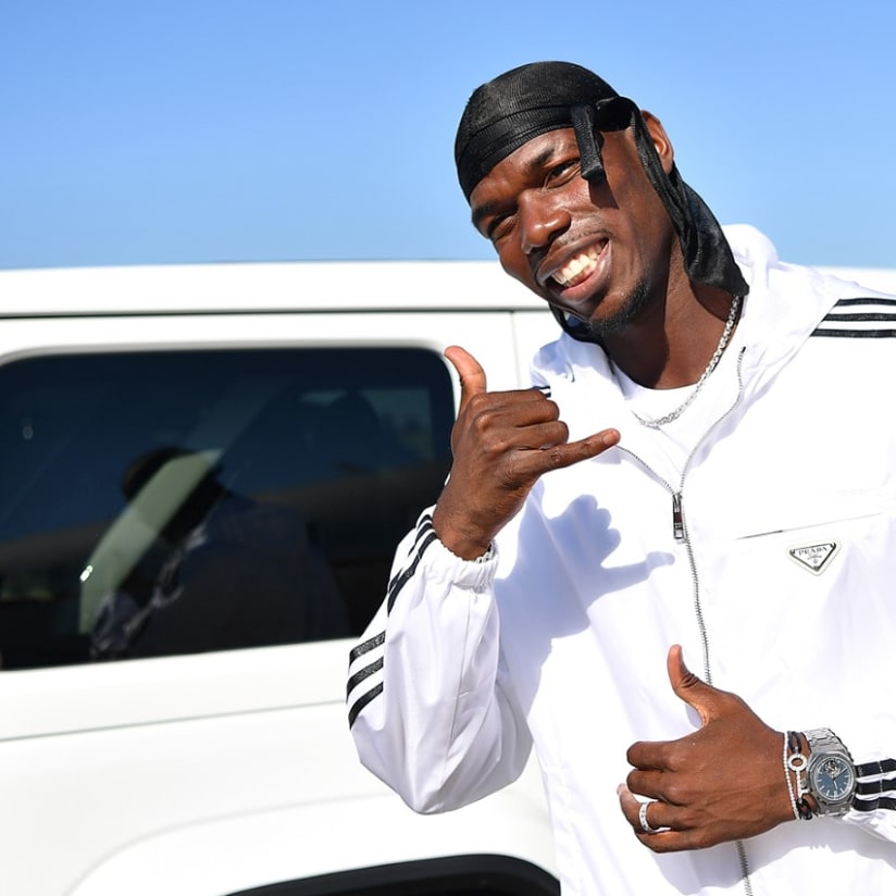 Paul Pogba lands in Turin