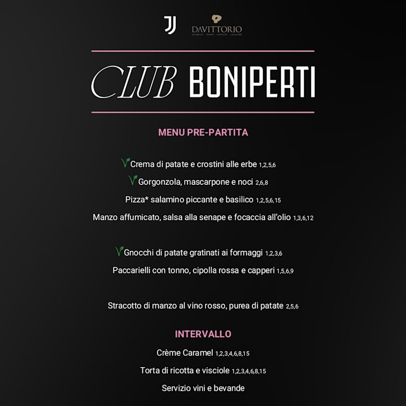 CLUB BONIPERTI Menu J-Lazio
