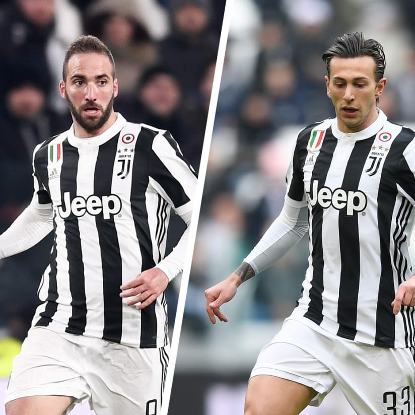 Le condizioni di Higuain e Bernardeschi 
