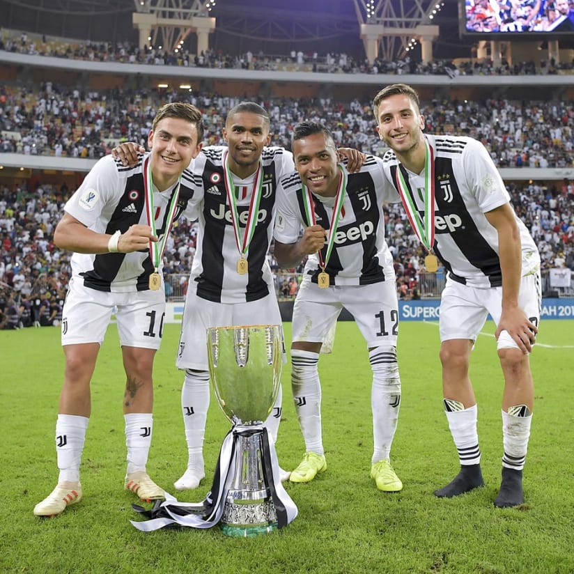 The celebrations on the pitch