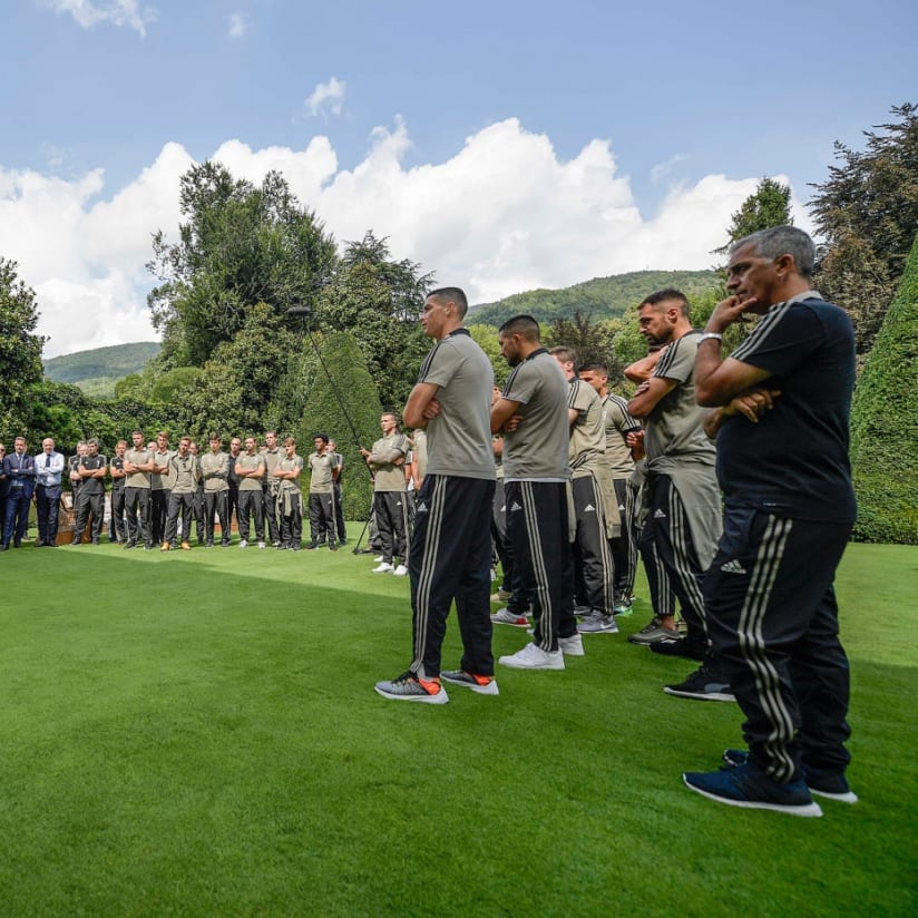 La squadra a Villa Agnelli